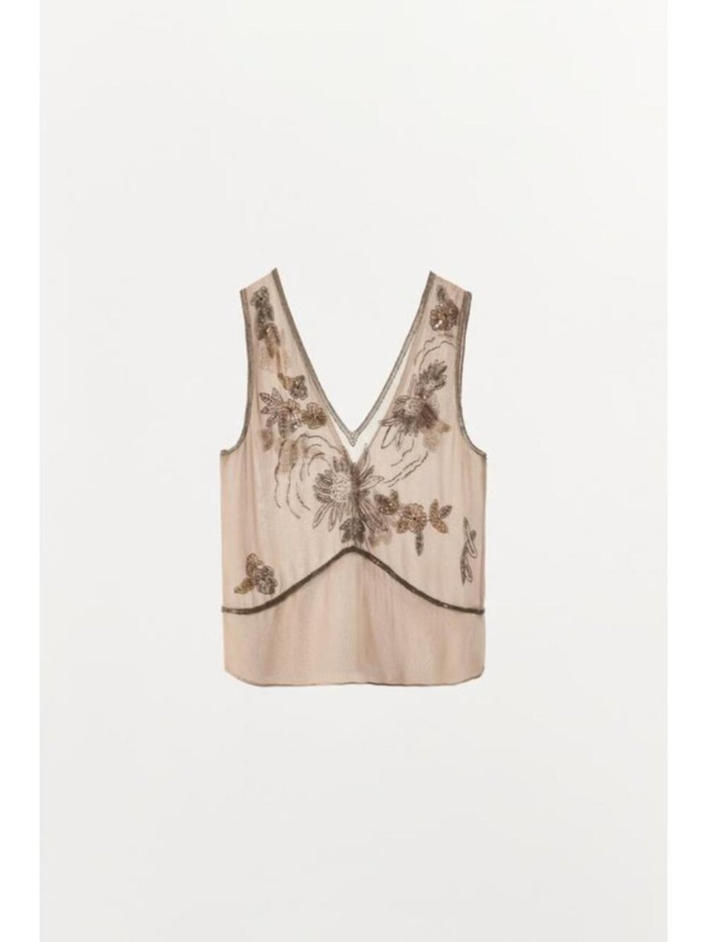 ZARA ZW COLLECTION EMBROIDERED TOP 7521/800/942